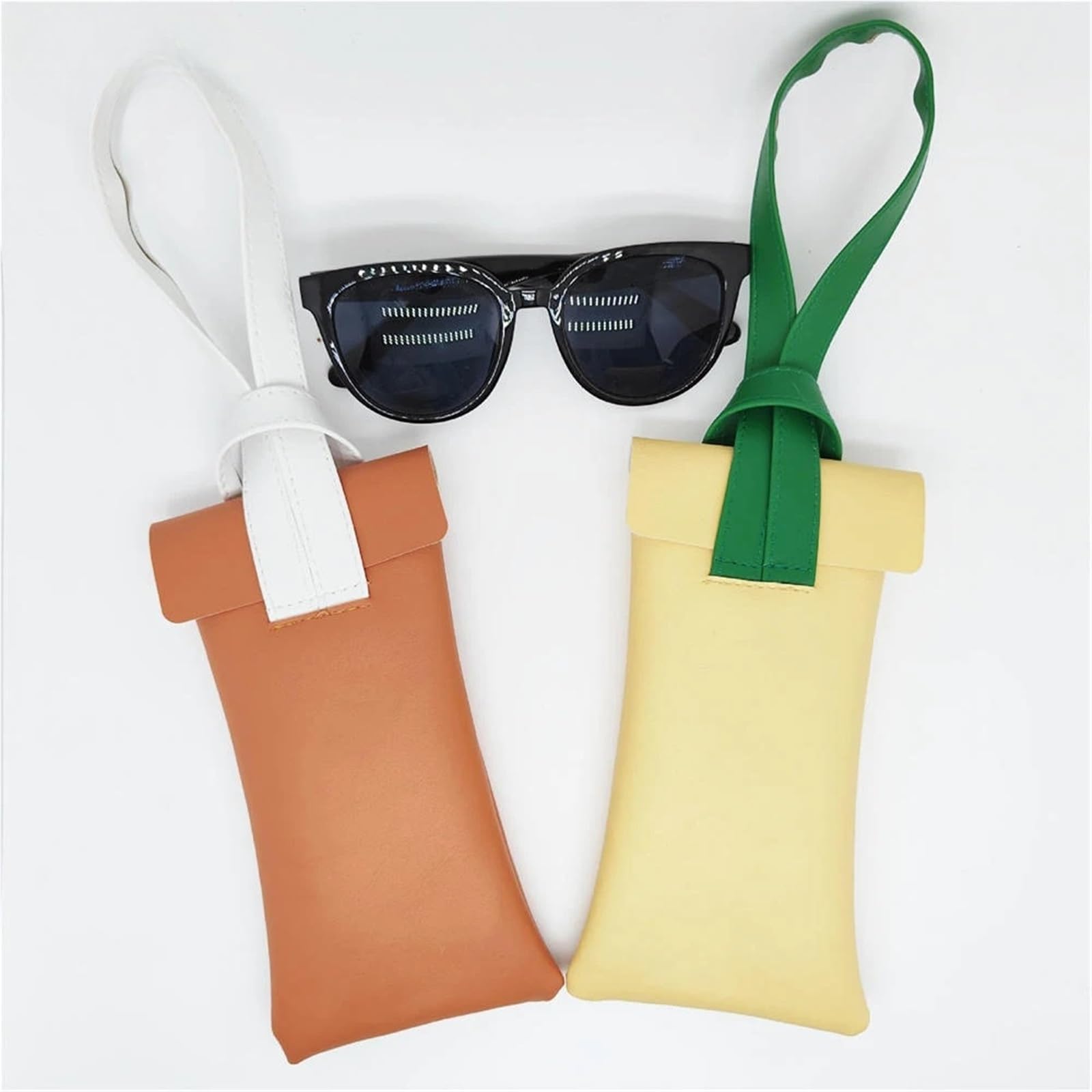 Lot de 10 étuis à lunettes avec bracelet, soleil blocs couleurs, pochettes rangement portables for lecture, for femmes pour Lunettes de Soleil