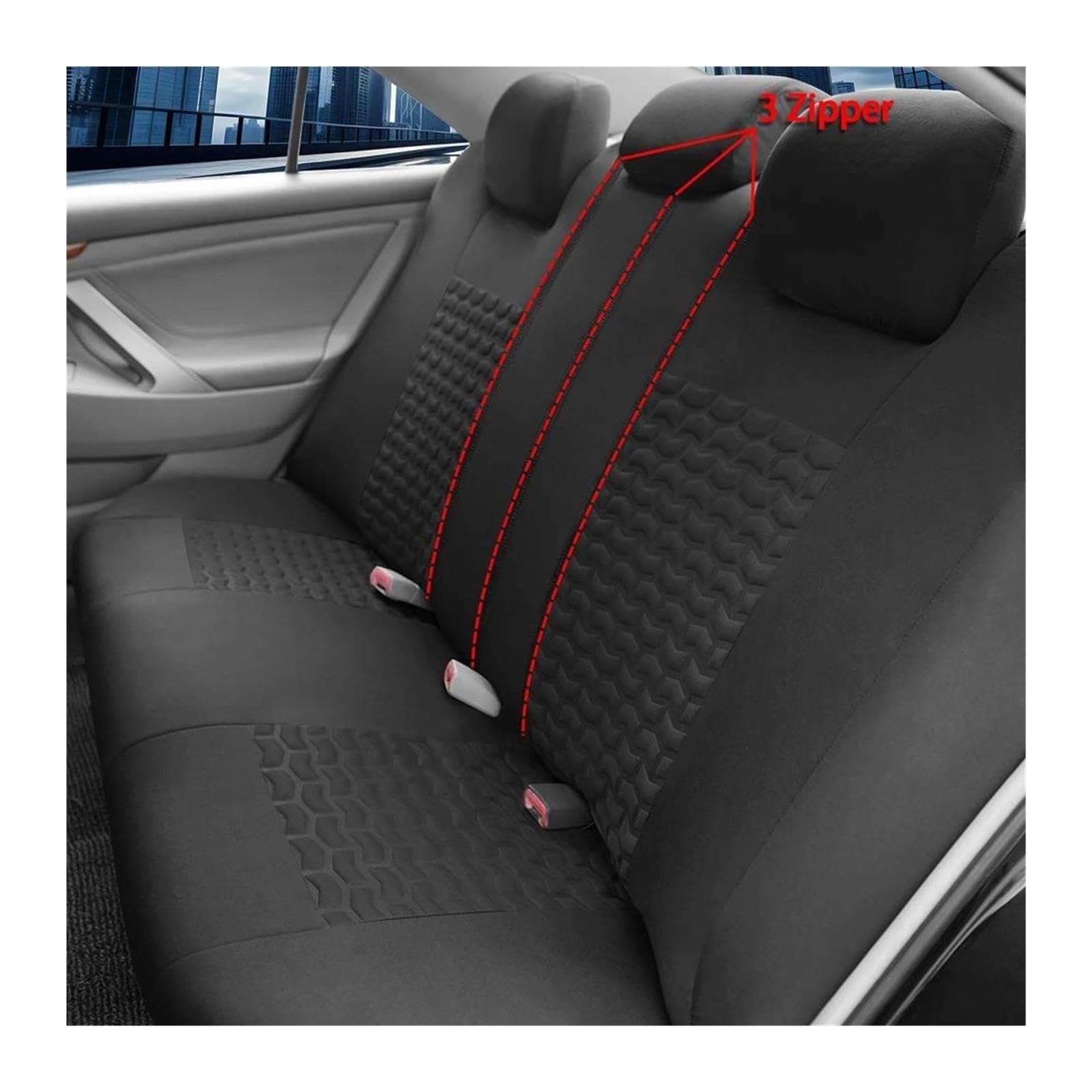 Juego Completo Fundas Asientos Traseros Coche Universal Transpirable 5