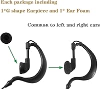 Vista 5 de Walkie Talkie Auricular para Motorola Radio cls1410 cls1110 bpr40 cp200 cp200d cp185 cp100 rdm2070d con PU G gancho de oreja y micrófono PTT