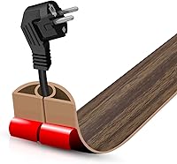 Vista 91 de Cubierta autoadhesiva para cables de suelo, gestión de cables de 3.3 pies, protector de tira de extensión para cables, evita tropiezos de cables