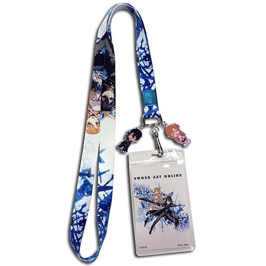 SWORD ART ONLINE - Kirito & Asuna Blue Lanyard