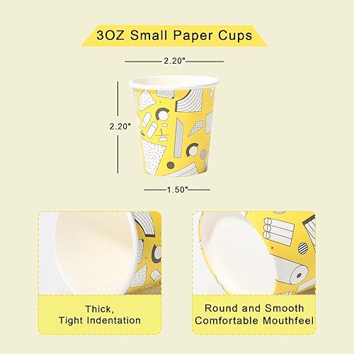 Miniatura 8 de Lamosi Paquete de 300 tazas de papel de 3 onzas tazas de baño desechables con margaritas tazas para enjuague bucal mini tazas de papel para fiestas