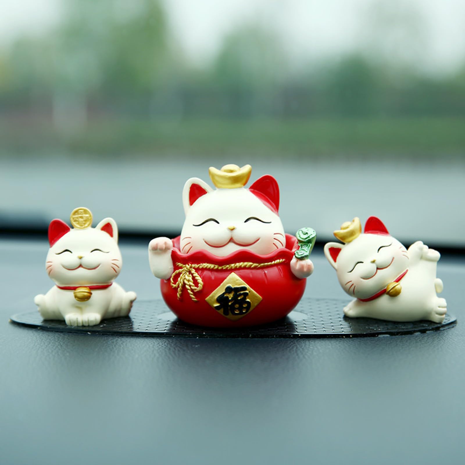 Adorno De Gato De Bienvenida,Adornos De Gato De Suerte,Gato De La Suerte Estatua,Compacto Y Ligero,Adecuado para Decoraciones del Hogar Y del AutomóVil