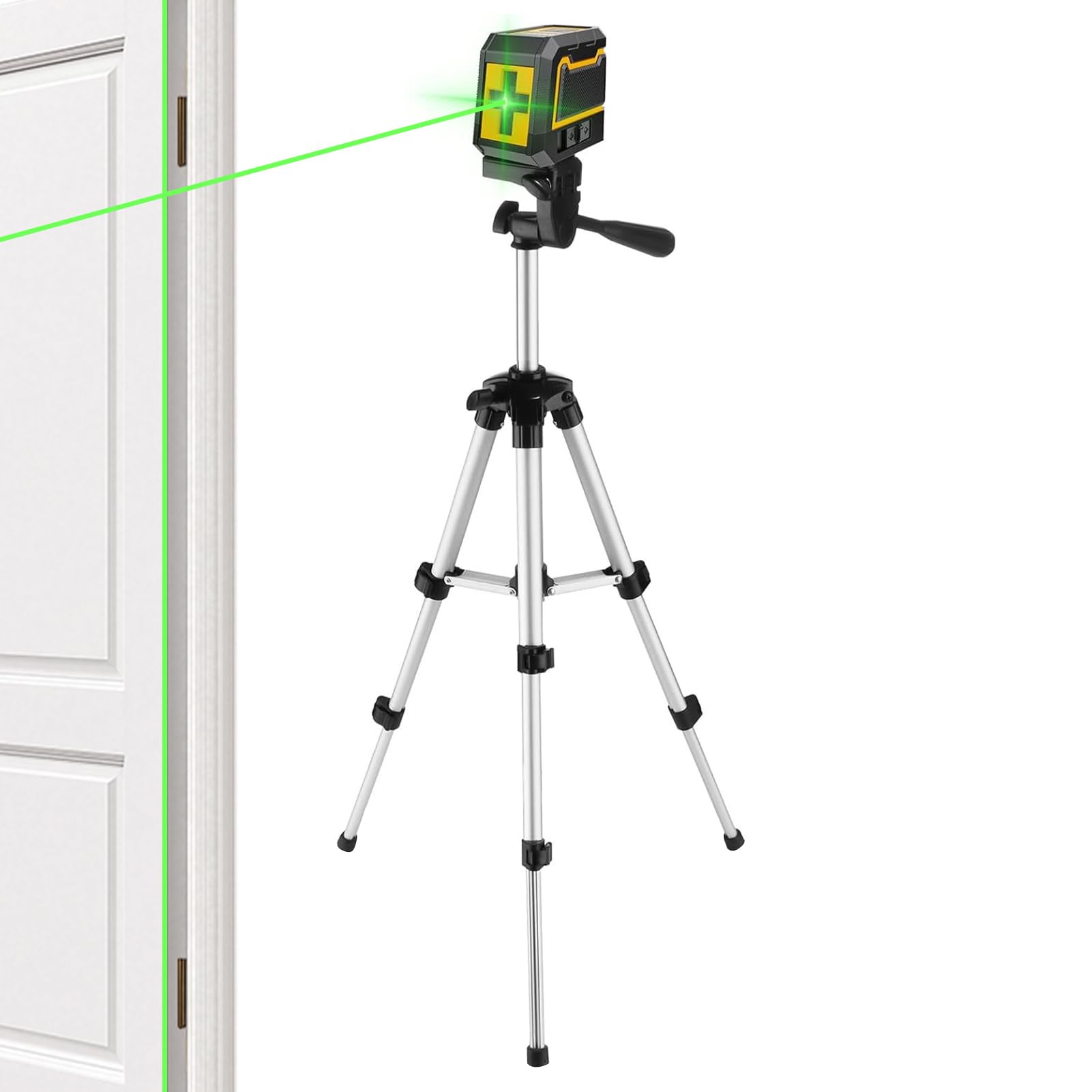 Treppiede Livello a Croce Livello di Precisione per Interni con Supporto | Strumento per Allineamento e Installazione Pareti Pavimento Giardino Esterni