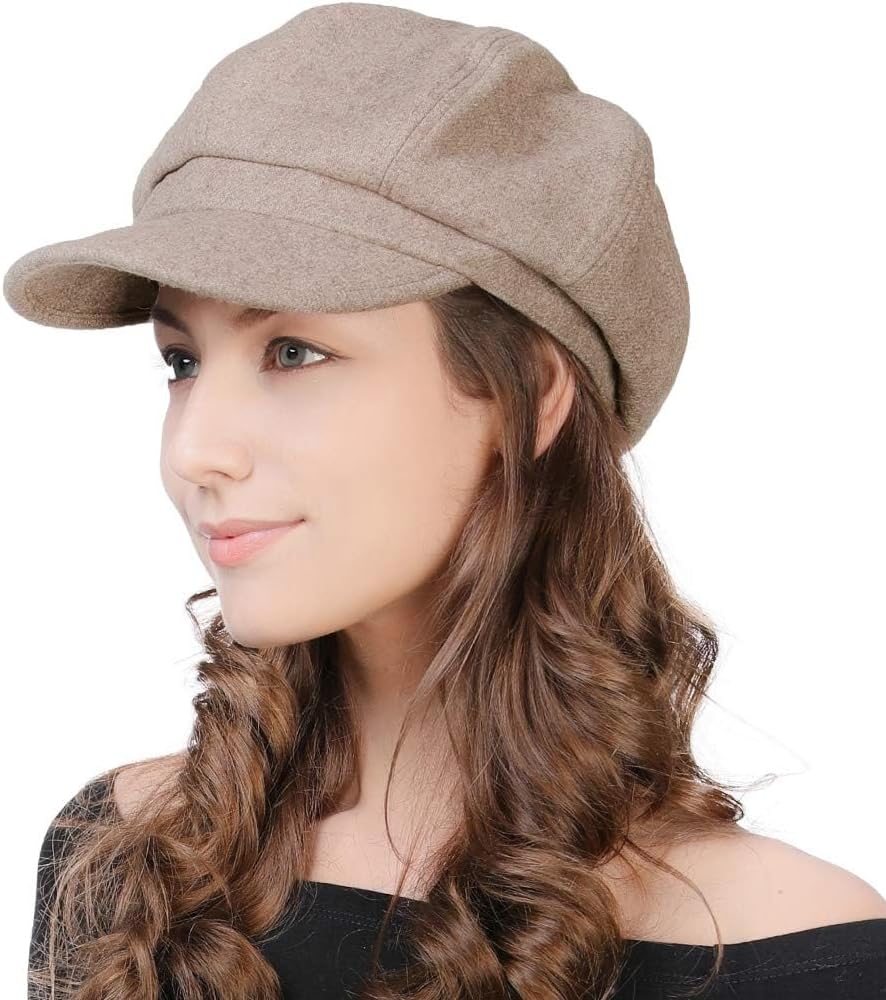 Comhats Wool Fashion Newsboy Hats for Women Winter Warm Pageboy Cabbie Cap Beret