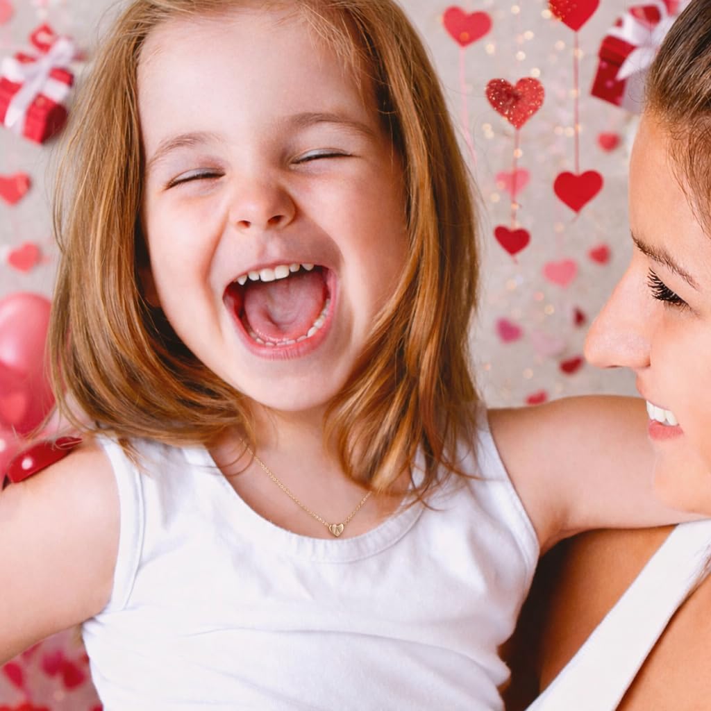 Turandoss Heart Initial Necklaces for Women Girls - 14K Gold Plated Heart Pendant Letter Alphabet Necklace Letter Initial Necklace Gifts for Girls Teens - Image 3