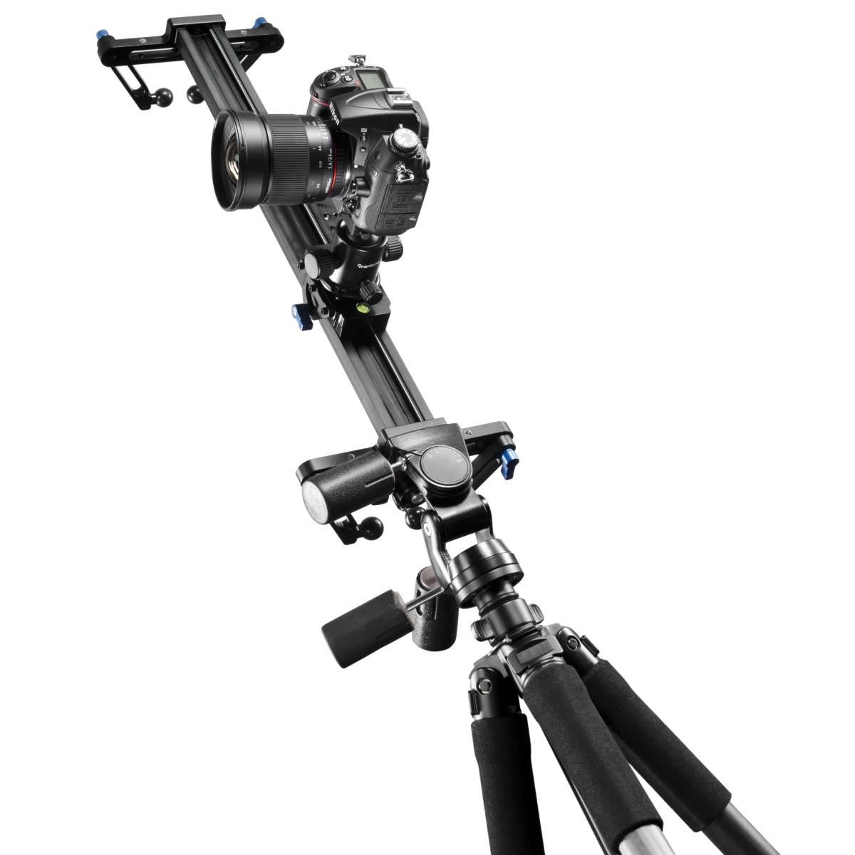 Walimex Pro Pour des prises vidéo fluides, sans vibrations et sans balancements avec des appareils DSLR, reflex et des caméscopes, réglable à l'horizontale, à la verticale et en diagonale, capacité de charge max. : env. 8 kg, avec sac de transport