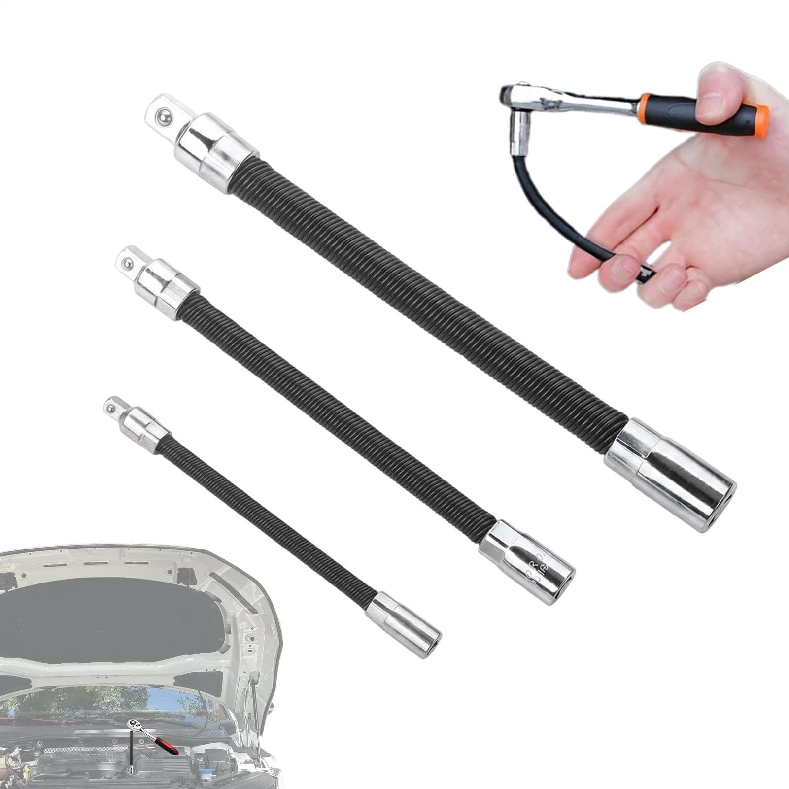Rallonge pour forets flexible avec 3 barres métalliques pliables pour mécanique