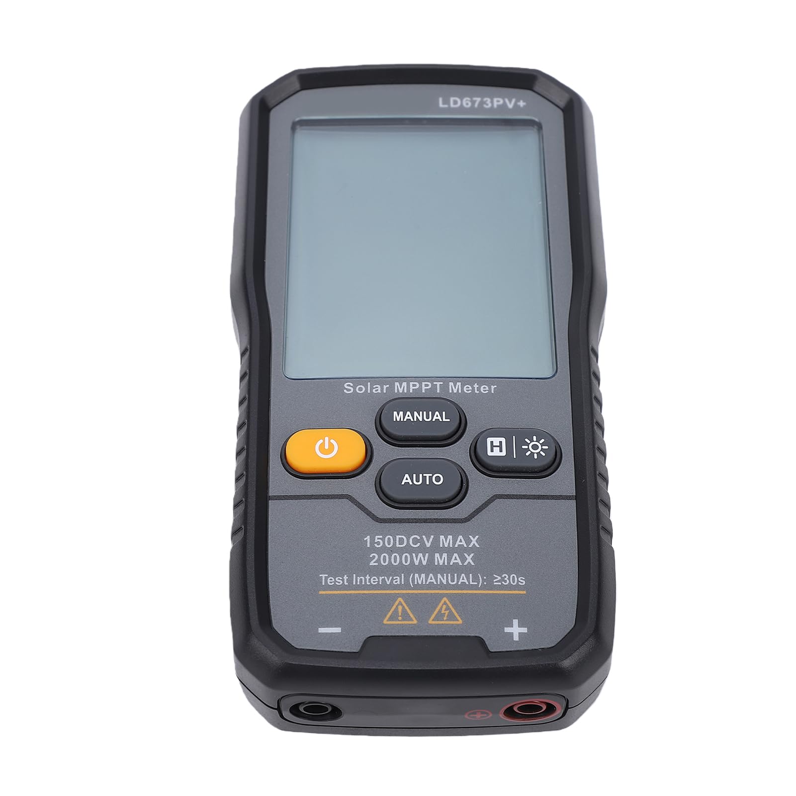 Cryfokt Tester Paneli Słonecznych, Tester Paneli Słonecznych 2000 W Miernik MPPT z Wyświetlaczem LCD, Automatyczny Ręczny Watomierz do Pomiaru Punktu Mocy dla Panelu Fotowoltaicznego