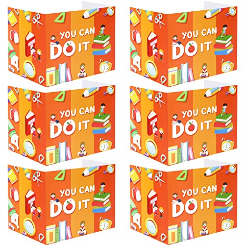 24 Pcs Privacy Boards for Student Desks Bright Colored Classroom Desk Divider Trifold Table Desk Privacy Panel Folders Screen Partition for School Teacher Student Study Test Home(Pen)