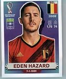 2022 Panini World Cup Qatar Sticker #BEL18 Eden Hazard Group F Belgium Mini Sticker Trading Card