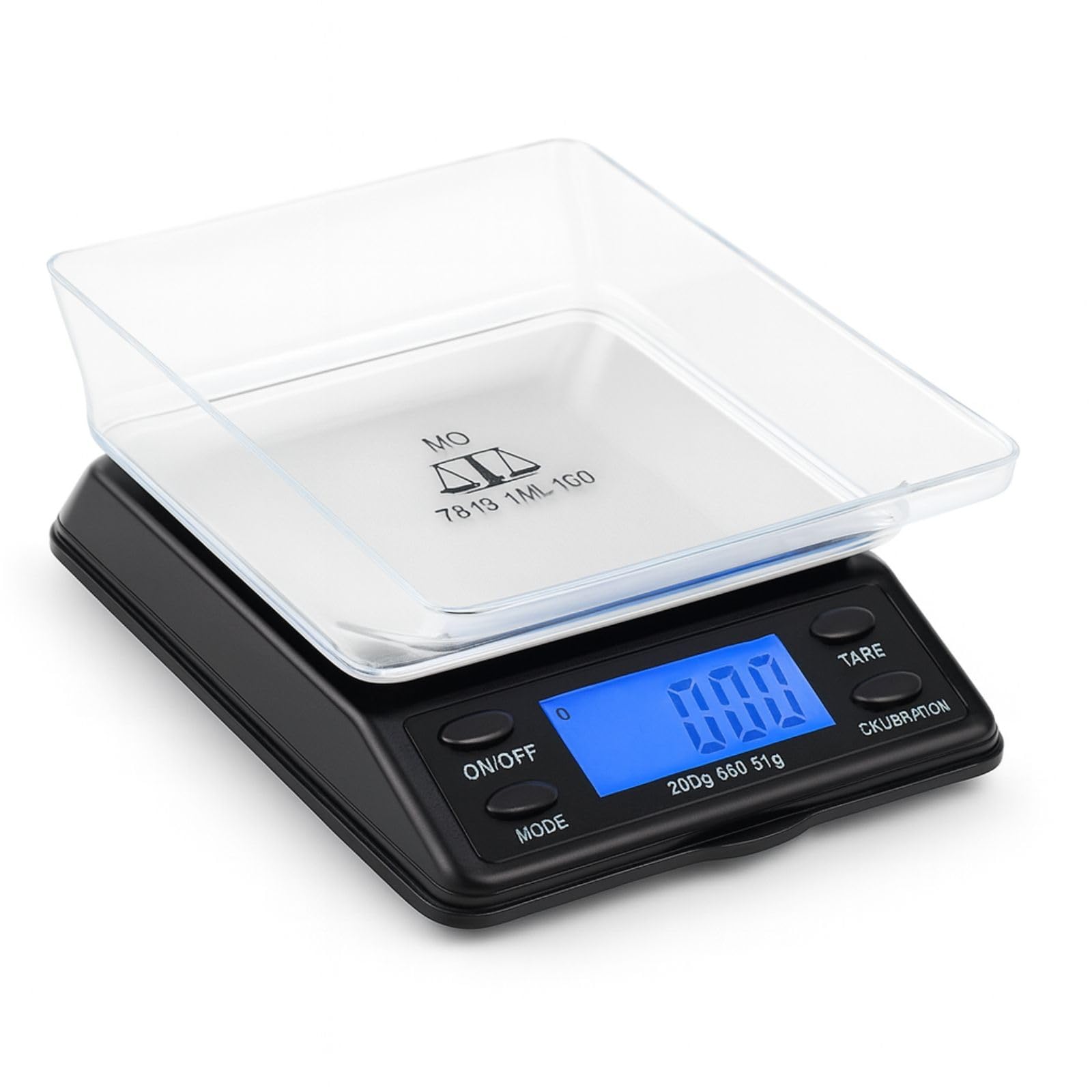 Weedness Feinwaage Waage Milligramm 0,01g/200g Micron Schwarz - Taschenwaage Digital Briefwaage Tischwaage Goldwaage Mini Grow
