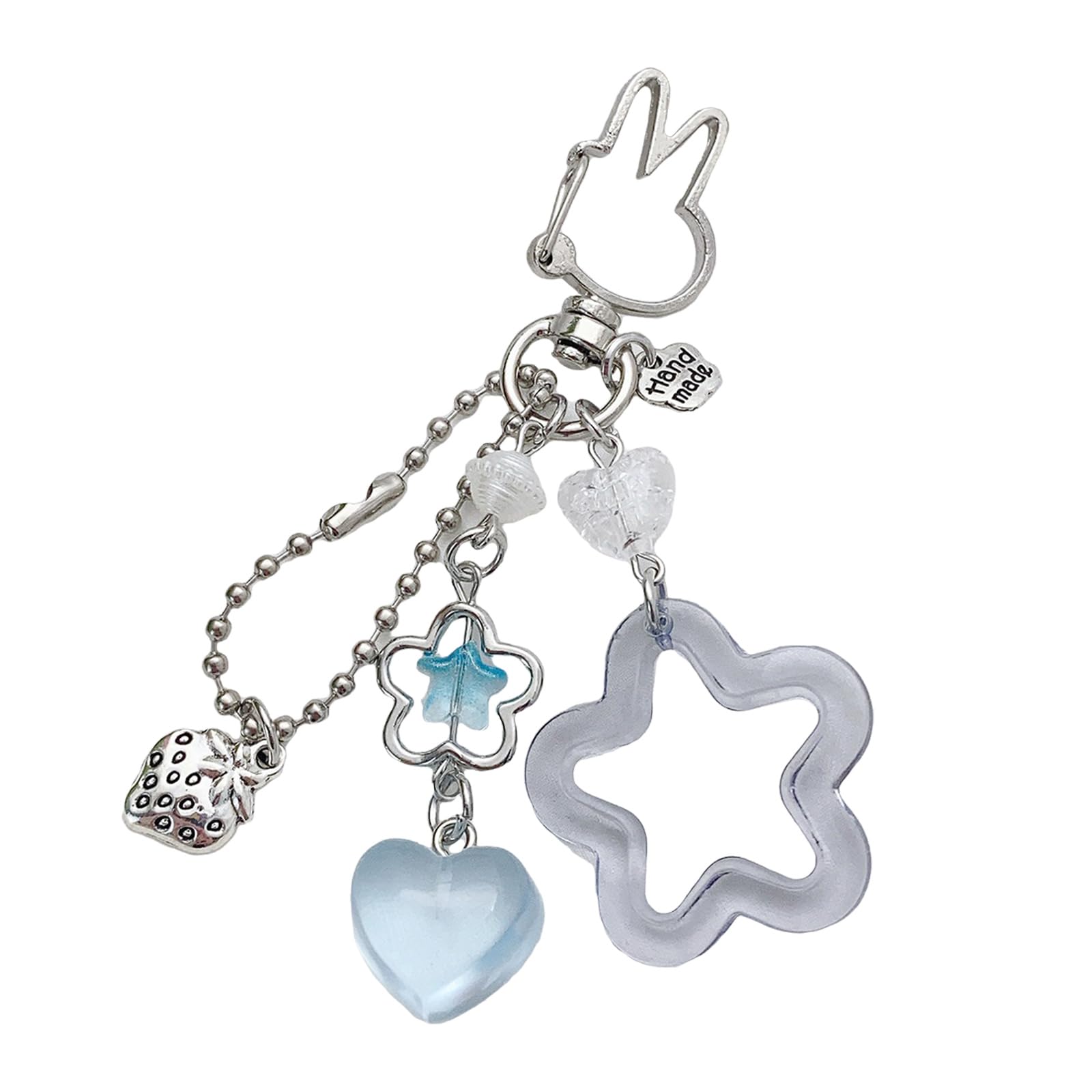 Jazuaiao Unique Star Pendant Chain Lightweight and Compact Trendy Keychain Jewelry Practical Use Practical Bag Charm Organizers