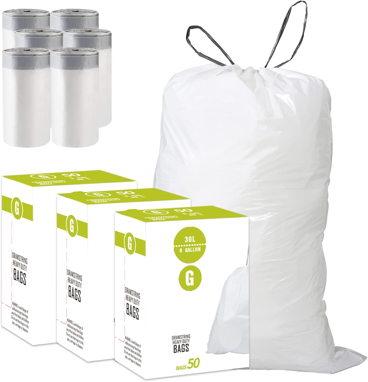 Amazon.com: ToughBag 55 Gallon Trash Bags, 3 Mil Contractor Bags, Large ...