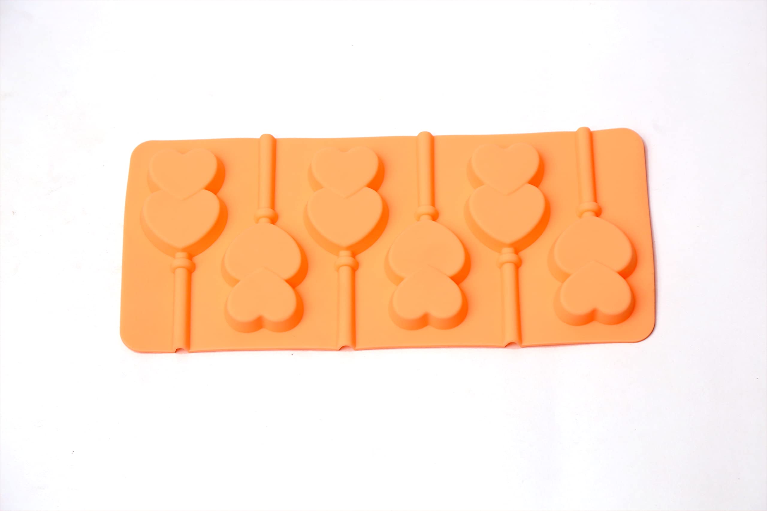 BAKER'S CUTLERY® Silicone Double Heart Lollipop Mould - FD 3161,(6 Cavities) 1