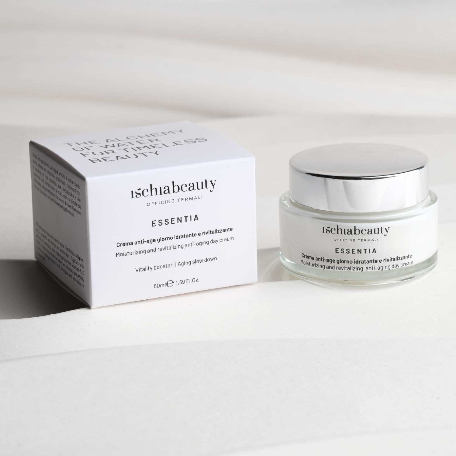 Ischia Beauty | Crema Anti-Age Giorno Idratante E Rivitalizzante Con Acqua Termale Di Ischia | Anti invecchiamento e Rivitalizzante | 50ml