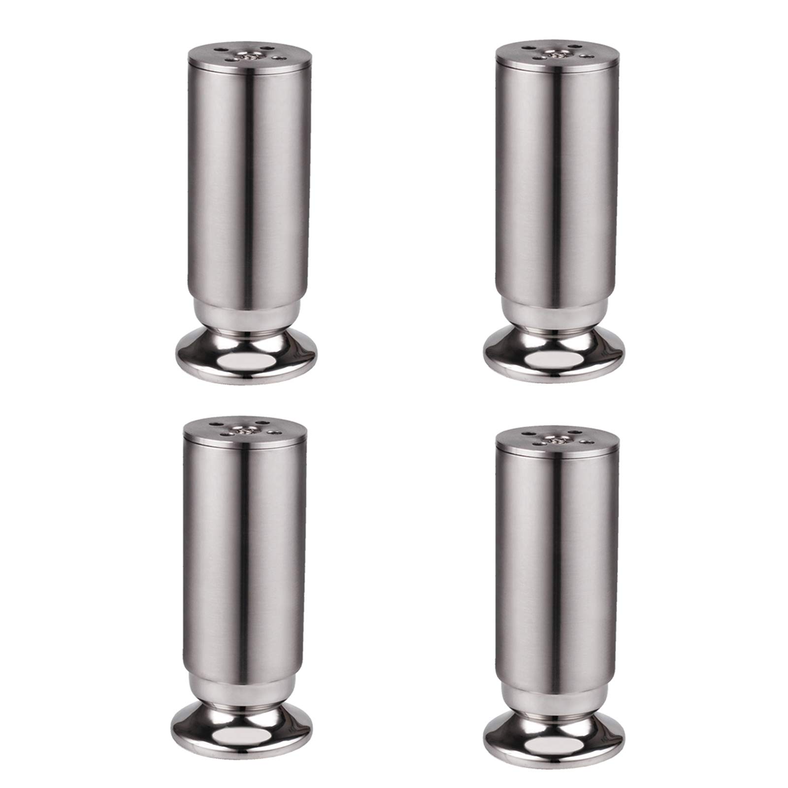 Zestaw 4 metalowych, okrągłych nóg do stołu o długości 8 cm/3,15 cala, z futra do sof, kanap, łóżek i stolików kawowych w stylu Mid Century Modern