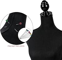 Vista 3 de HCY Maniquí de torso maniquí con soporte para maniquí forma 60-67 maniquíes de altura ajustable cuerpo femenino, muestra mujeres para coser base