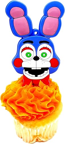 Miniatura 9 de Cupcake Cake Topper de cumpleaños con Freddy Fazbear, Bonnie the Bunny, Foxy the Pirate y más (diseño único)