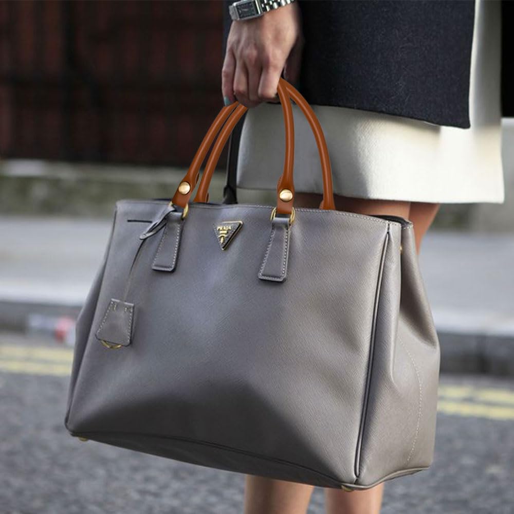 2 Pièces Anses Pour Sac à Main En Cuir PU - Remplacement Avec Boutons Pression - 40cm
