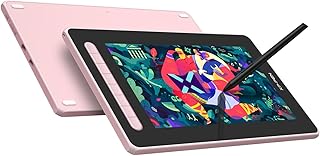 XP-PEN Drawing Tablet with Screen Artist 12 (2nd Gen) Graphics Pen Tablet 11.6" Drawing Monitor with Passive Stylus for On Screen Animation, Illustration, Sketching, Supports Windows and Mac (Pink)