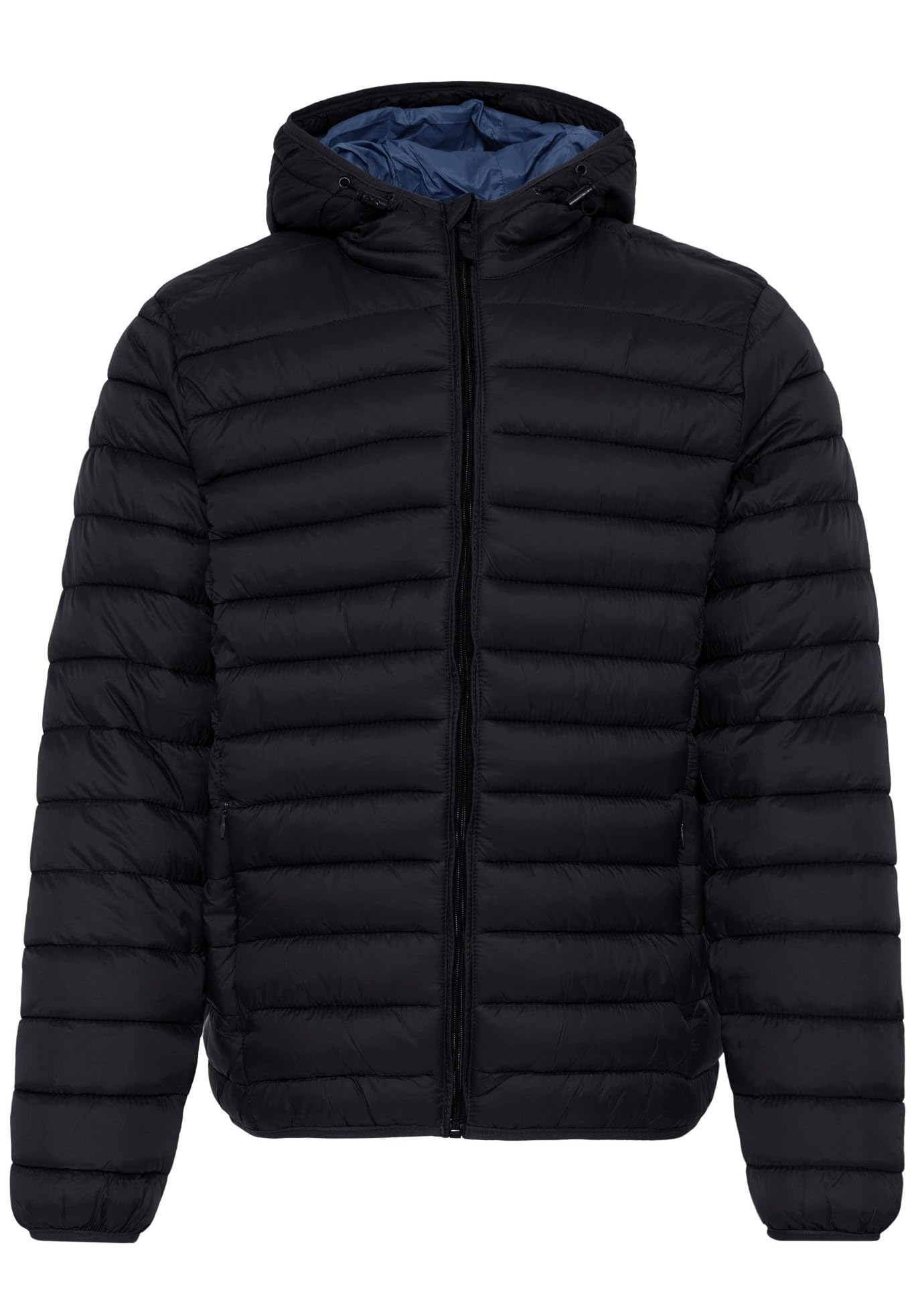 Blend 20712462 BHRomsey Hood Men's Quilted Jacket Transition Jacket Lightweight Padded Jacket with Hood Regular Fit, 194007_Black, XXL
