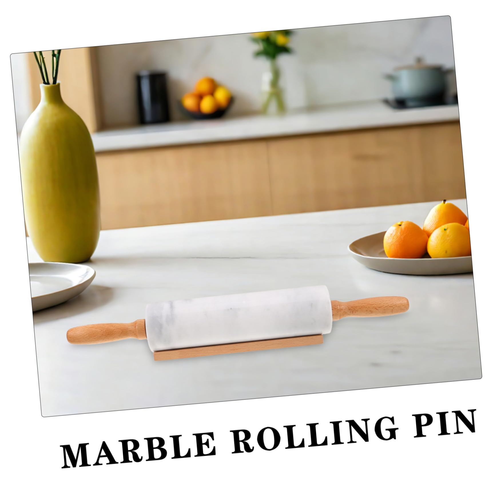 3 Piezas Rodillos de Mármol para Hornear sin Mango Antideslizantes para Masa Fondant Repostería Herramienta Ergonómica y Fácil de Limpiar Uso Doméstico y Profesional