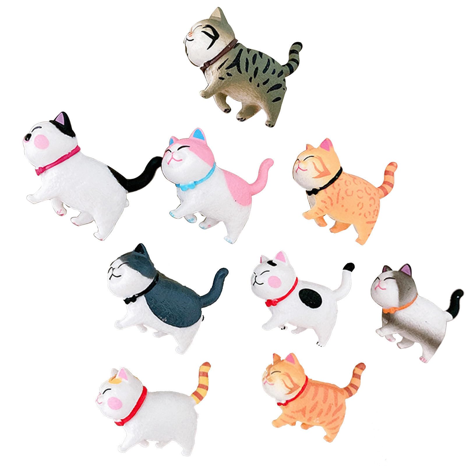 Imanes para refrigerador de gato con magnetismo fuerte en PVC resistente juego de 9 piezas