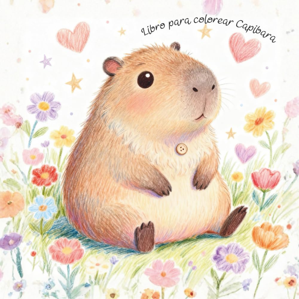 Libro para colorear Capibara: 100 dibujos kawaii adorables, 50 ilustraciones grandes para colorear y 50 pequeñas para calcar (Focus Lab Colorea Kawaii)