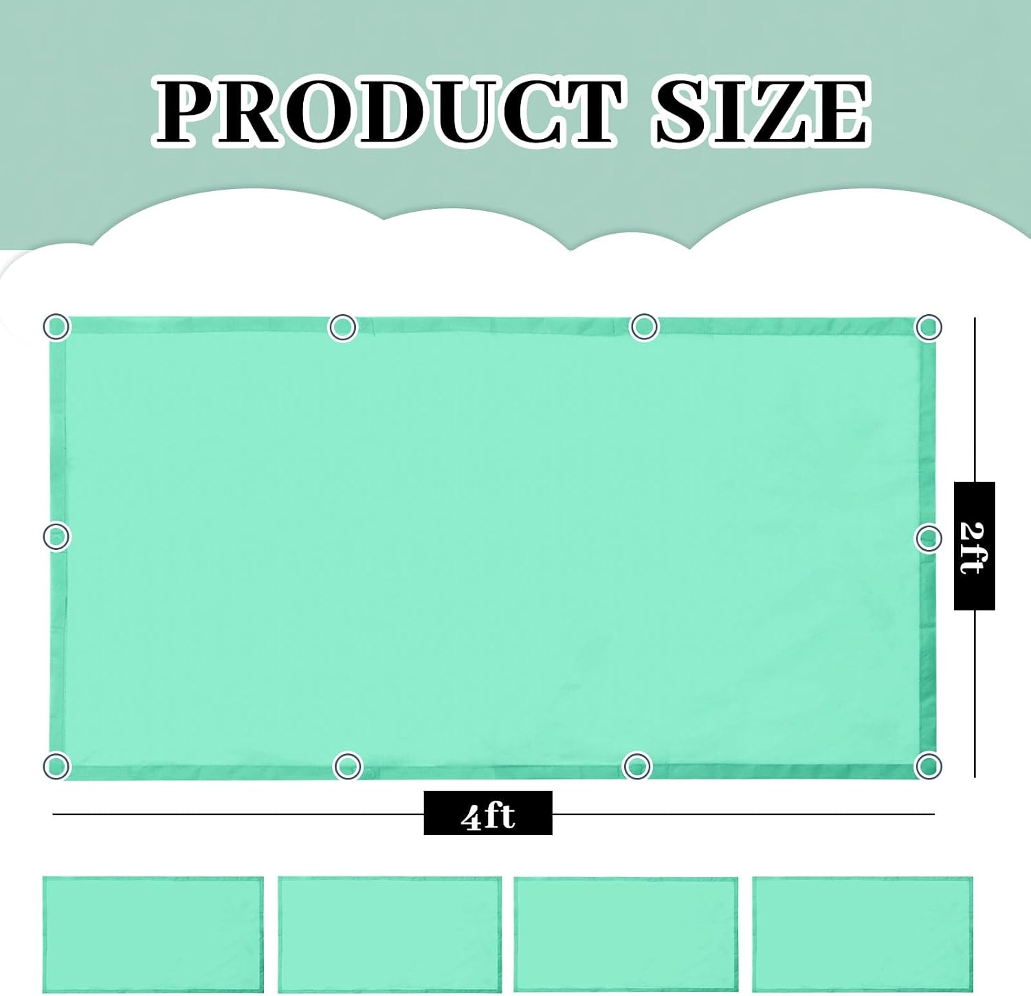 Hortsun 4 Pack Fluorescent Light Covers 4 x 2 Feet Magnetic Light Cover for Drop Ceiling, Fluorescent Ceiling Shade Filters for Office Classroom Home Hospital Decor(Green)