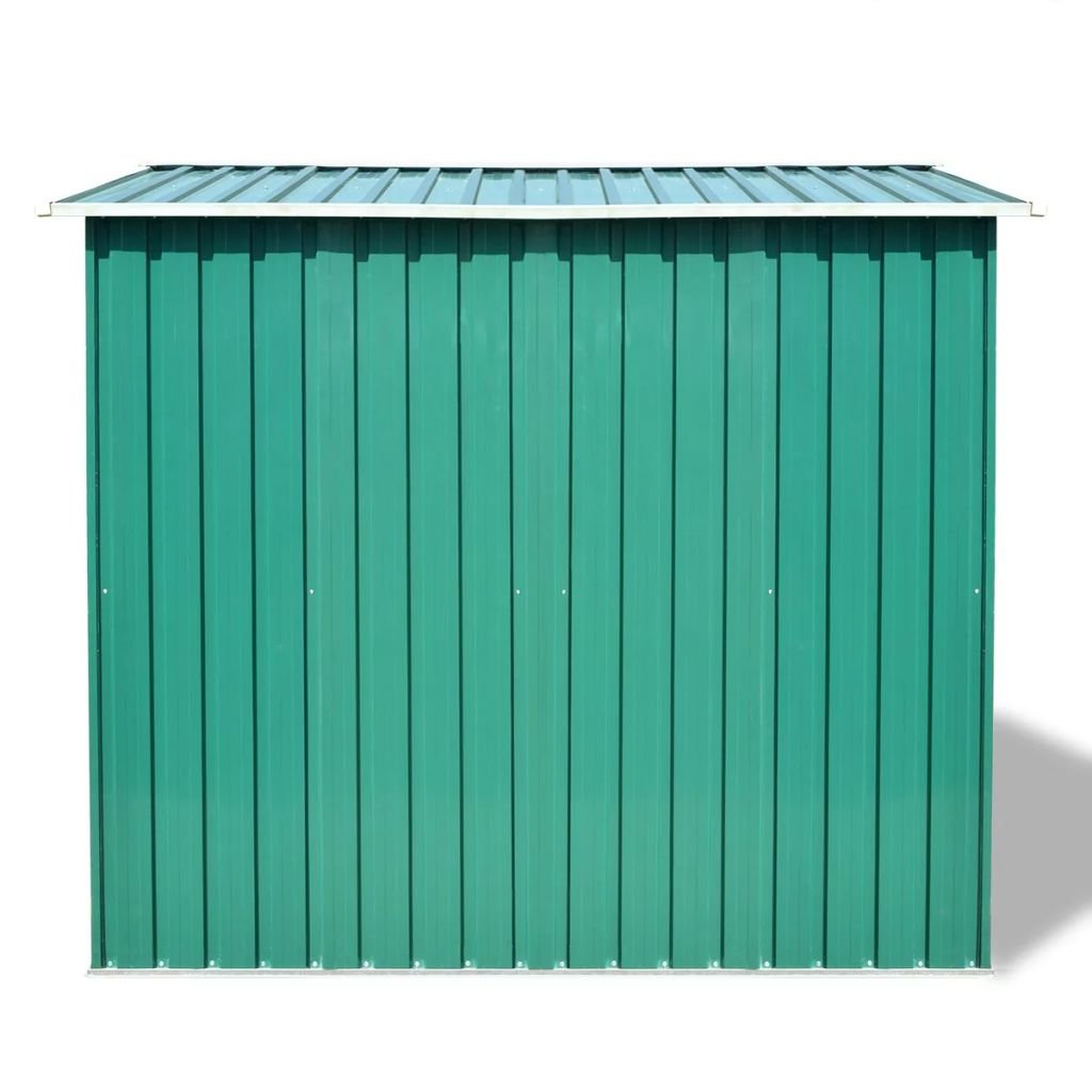 tidyard Gerätehaus Metall Gartenschuppen Ger?teschuppen Gartenhaus Verzinkter Stahl zur Aufbewahrung 4 Entlüftungs?ffnung 257 x 205 x 178 cm Grün