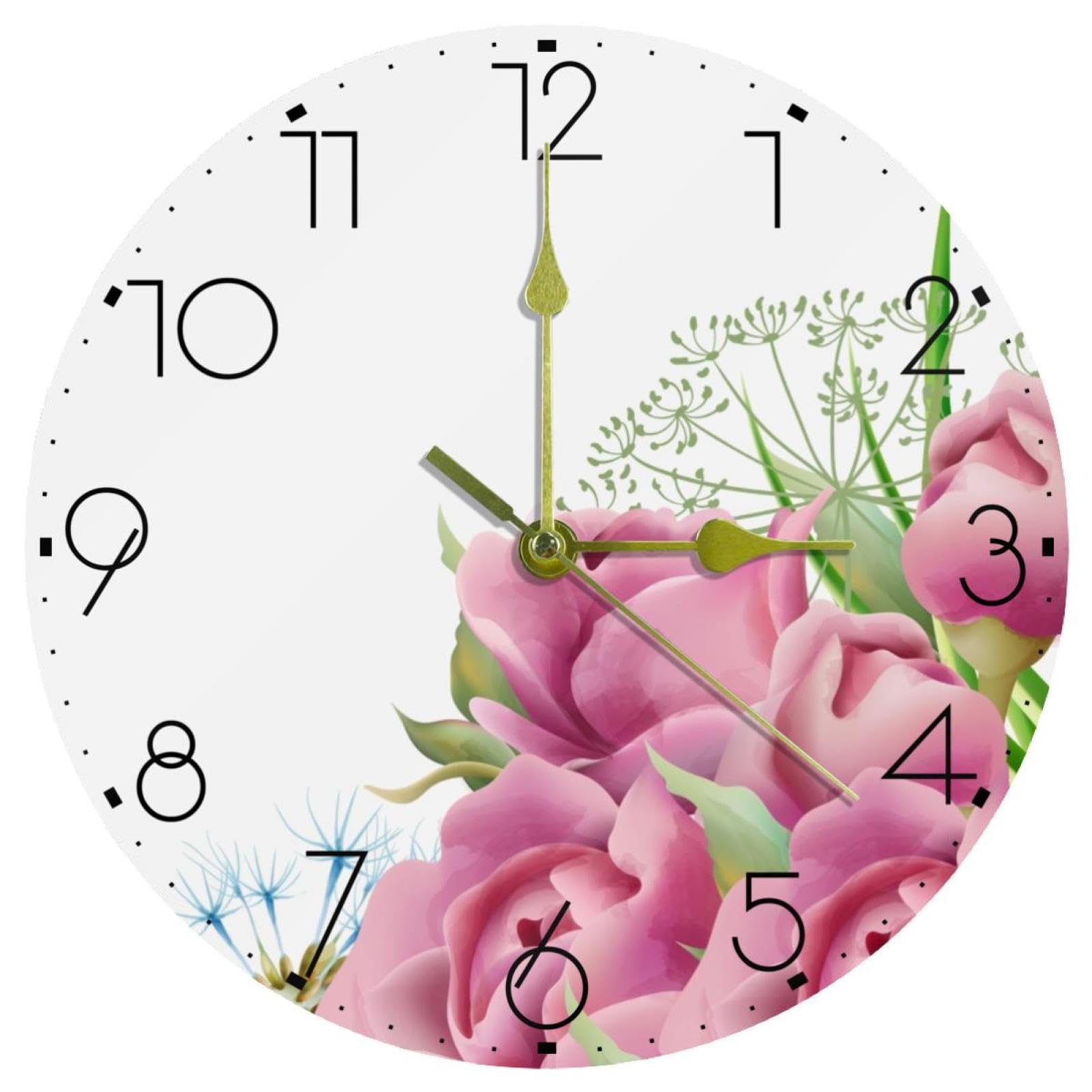Horloge murale sans tic-tac silencieuse à piles pour décoration de bureau et classe