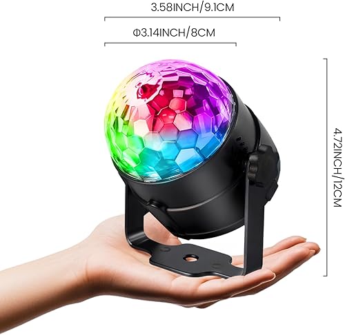 Miniatura 2 de Luces de fiesta de discoteca para DJ, activadas por sonido, con control remoto, lámpara estroboscópica, 7 modos, luz de escenario para el hogar,