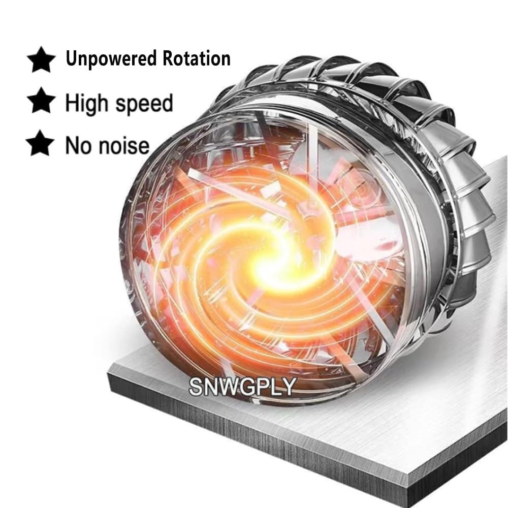 Ventilateur de toit rotatif non électrique - 10,2 cm, 15,2 cm, 20,3 cm, 25,4 cm, 30,5 cm - En acier inoxydable - Facile à installer (110 mm)