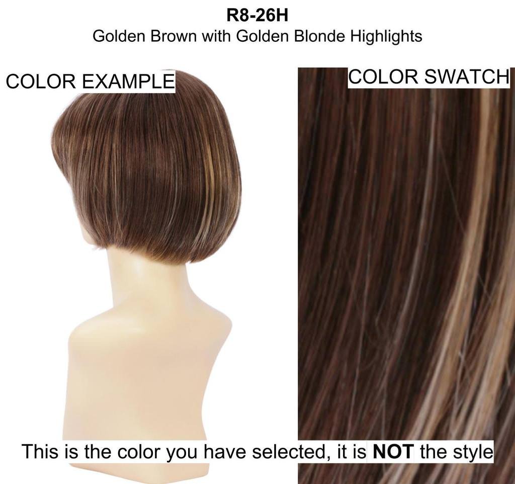 Bundle - 5 item: Blaze Wig by Estetica, Christy's Wigs Q & A Booklet, 2oz Travel Size Wig Shampoo, Wig Cap & Wide Tooth Comb - Color: R8/26H