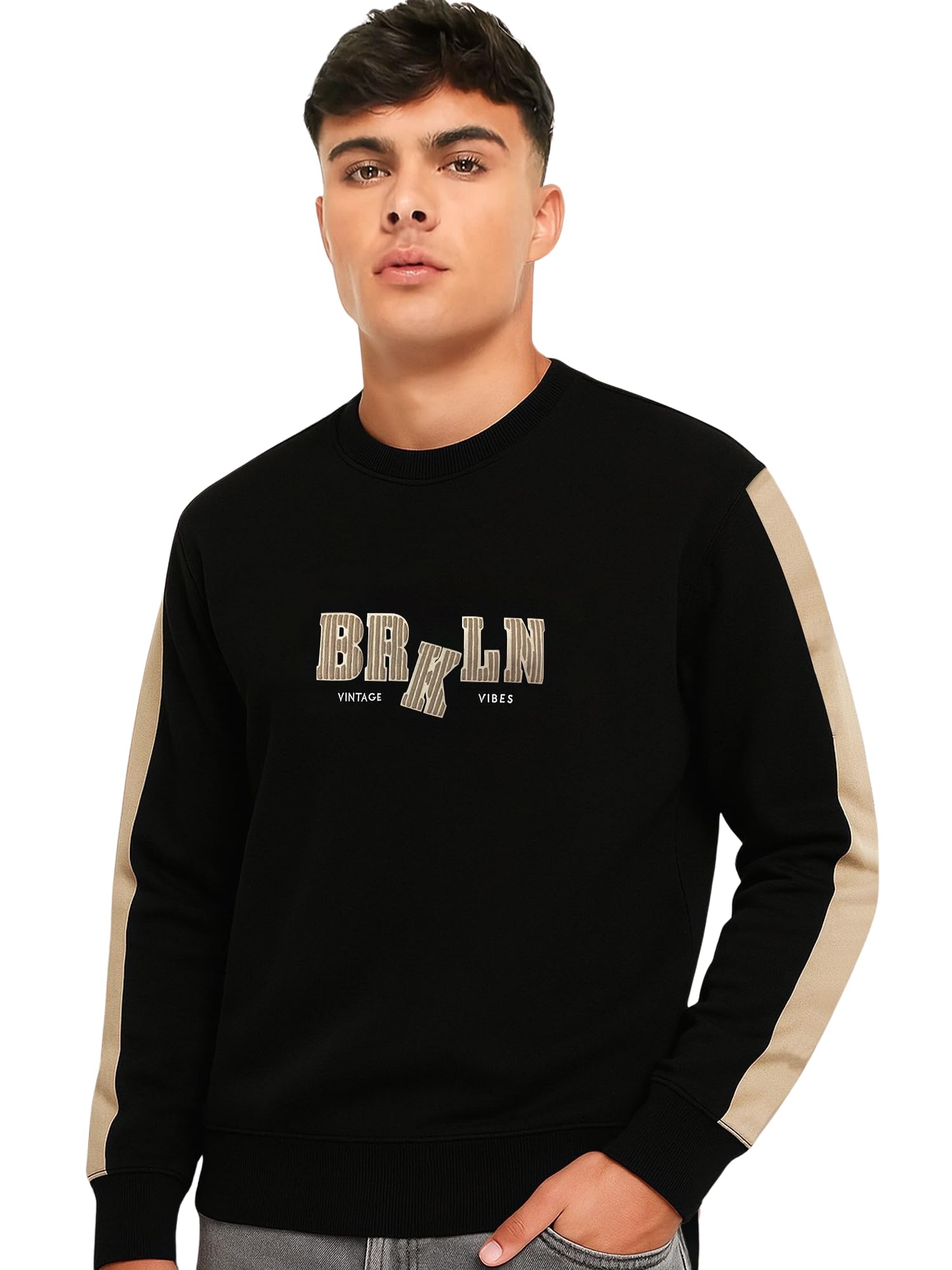 jump cuts || Printed || Mens || Round Neck || Full Sleeve || Cotton Fleece || Sweatshirt-picture-21