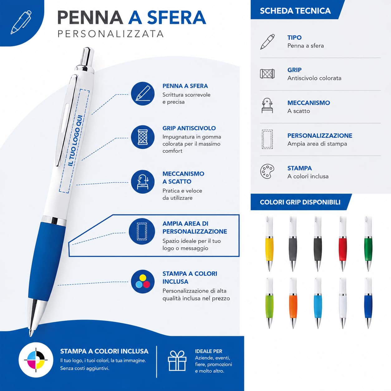 Penne Personalizzate Penna Personalizzata con Scritta Nome Logo Gadget Matrimonio Personalizzati da Personalizzare Juke Aziendali per Fiere 100 pezzi