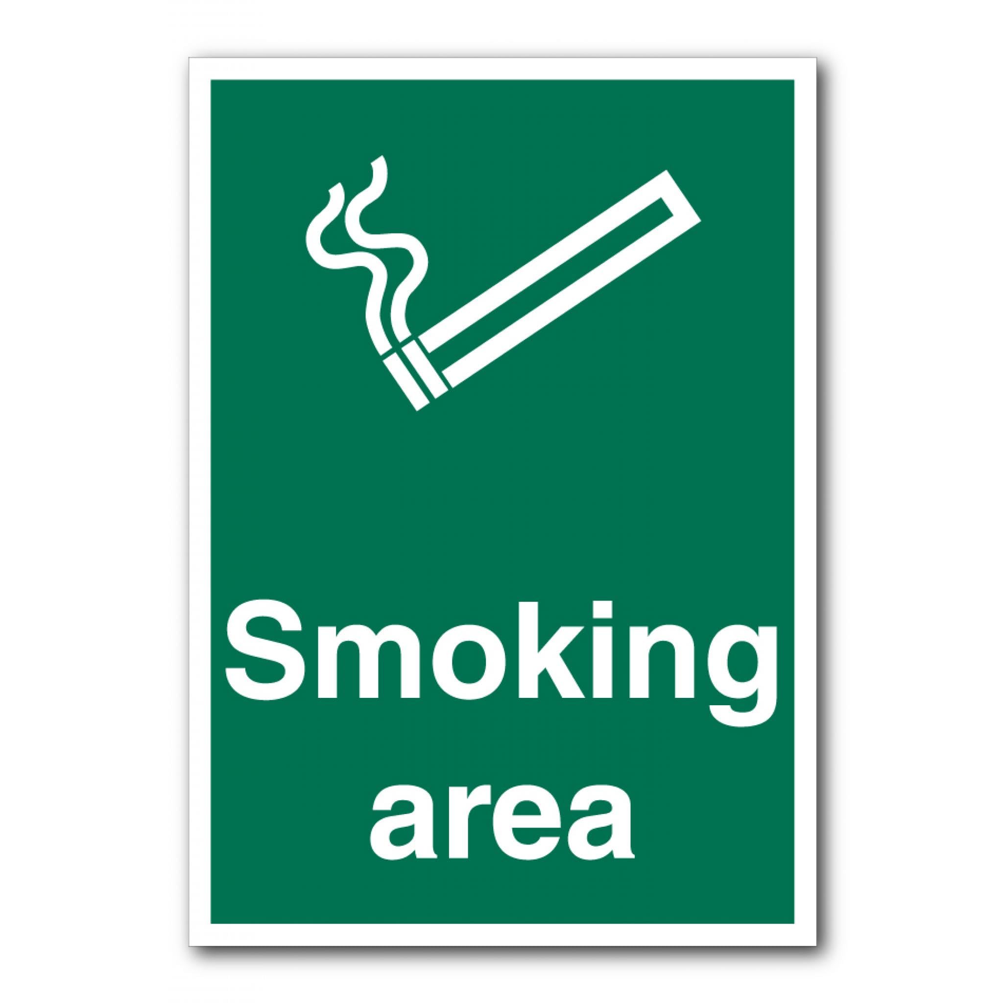Smoking Area Sign, 12x8 Inch Metal Tin Sign, Area Indication Plaque for Designated Smoking Zones