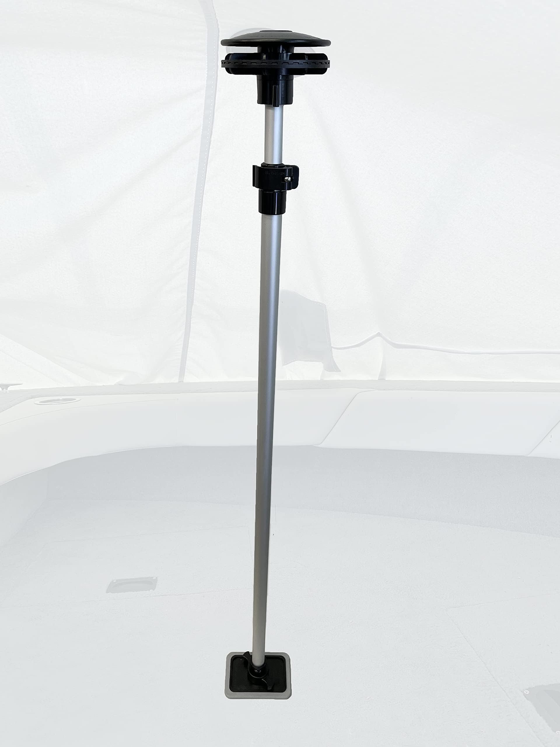 Vico Marine Boat Cover Venting System with Boat Vent 2 - Aluminum Support Pole Extends 39 Inches to 70 Inches - Swivel Pole Base - Patented Flip-Lock - Vents Heat and Moisture - Easy Install