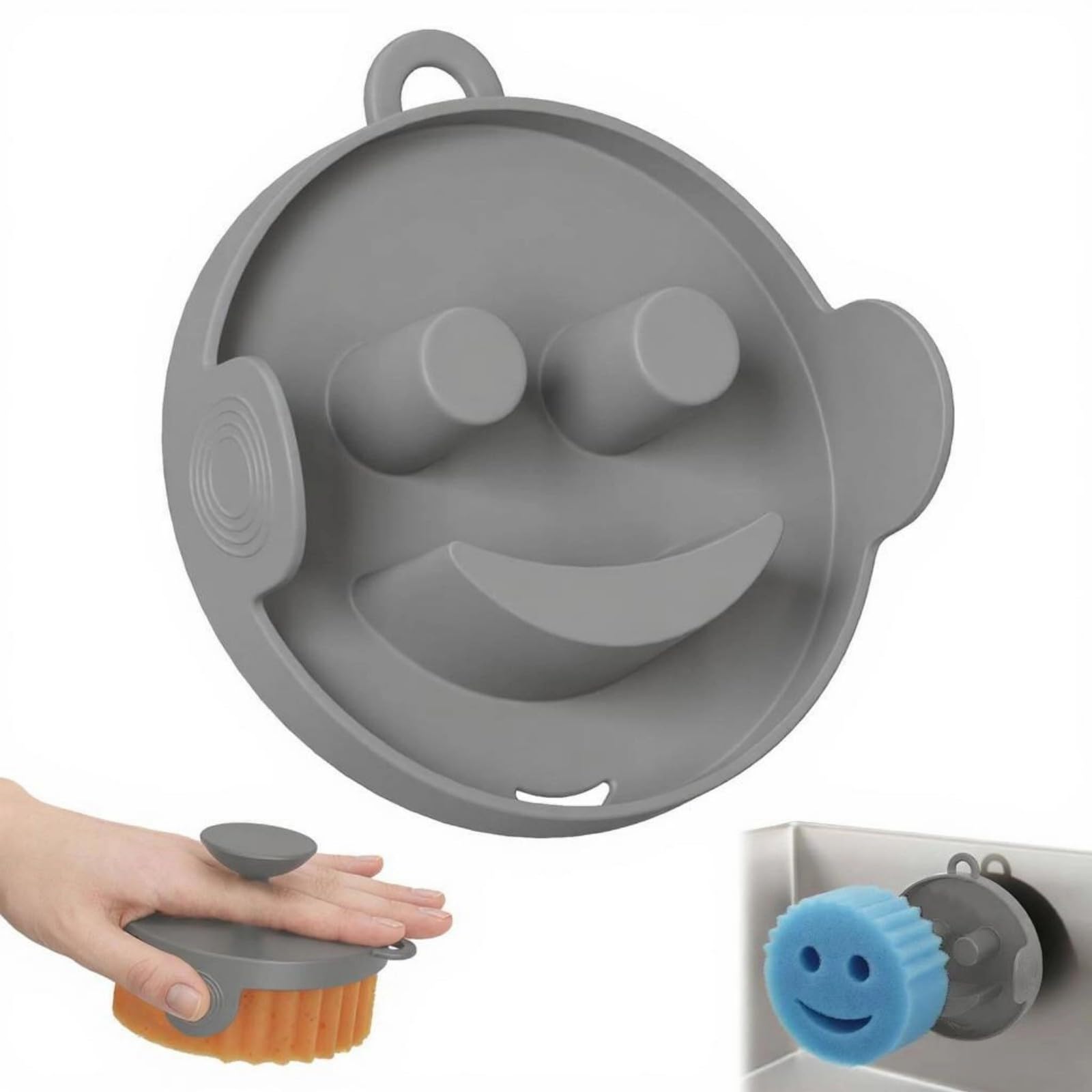 PANGBOER Practical Sink Side Organizers for Sponges Brushes and Soap Cleaning Tool Holders Perfect for Small Kitchen Space Kitchen Sponge Rack
