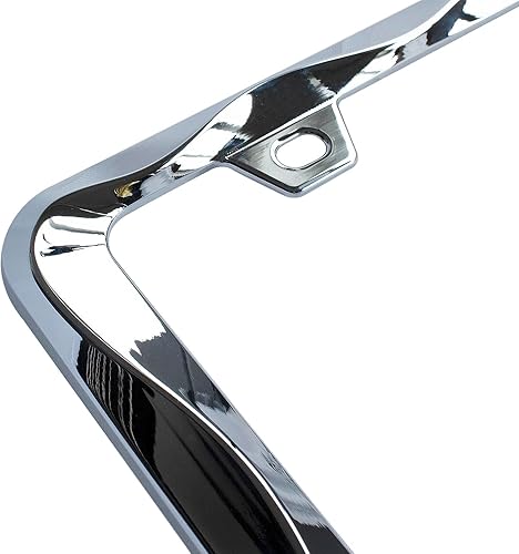 Miniatura 9 de creathome 3D - Marco para placa de matrícula con diseño de ondas, de aleación de zinc puro