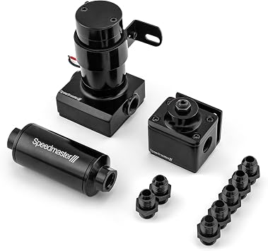 Speedmaster 1-145-002-01 140 Gph @ 14 PSI Universal Billet Electric Fuel Pump Kit with Regulator & Filter