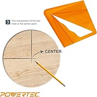Vista 4 de POWERTEC 71080 - Buscador central de plástico – Serie de herramientas de tornero de madera (paquete de 2)