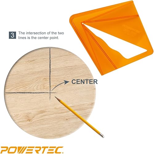 Miniatura 4 de POWERTEC 71080 - Buscador central de plástico – Serie de herramientas de tornero de madera (paquete de 2)