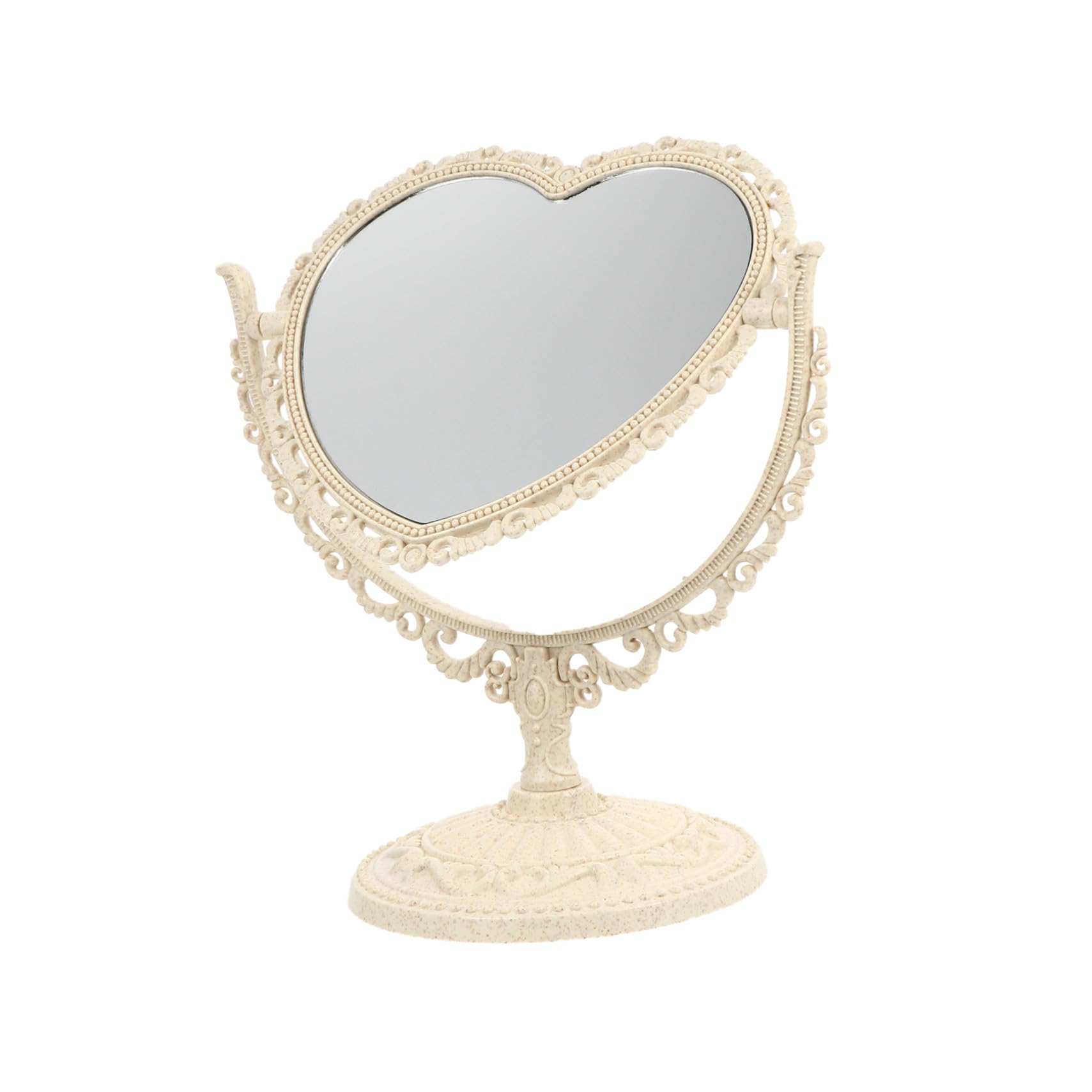 Miroir de coiffeuse cœur vintage pour le maquillage dans la chambre