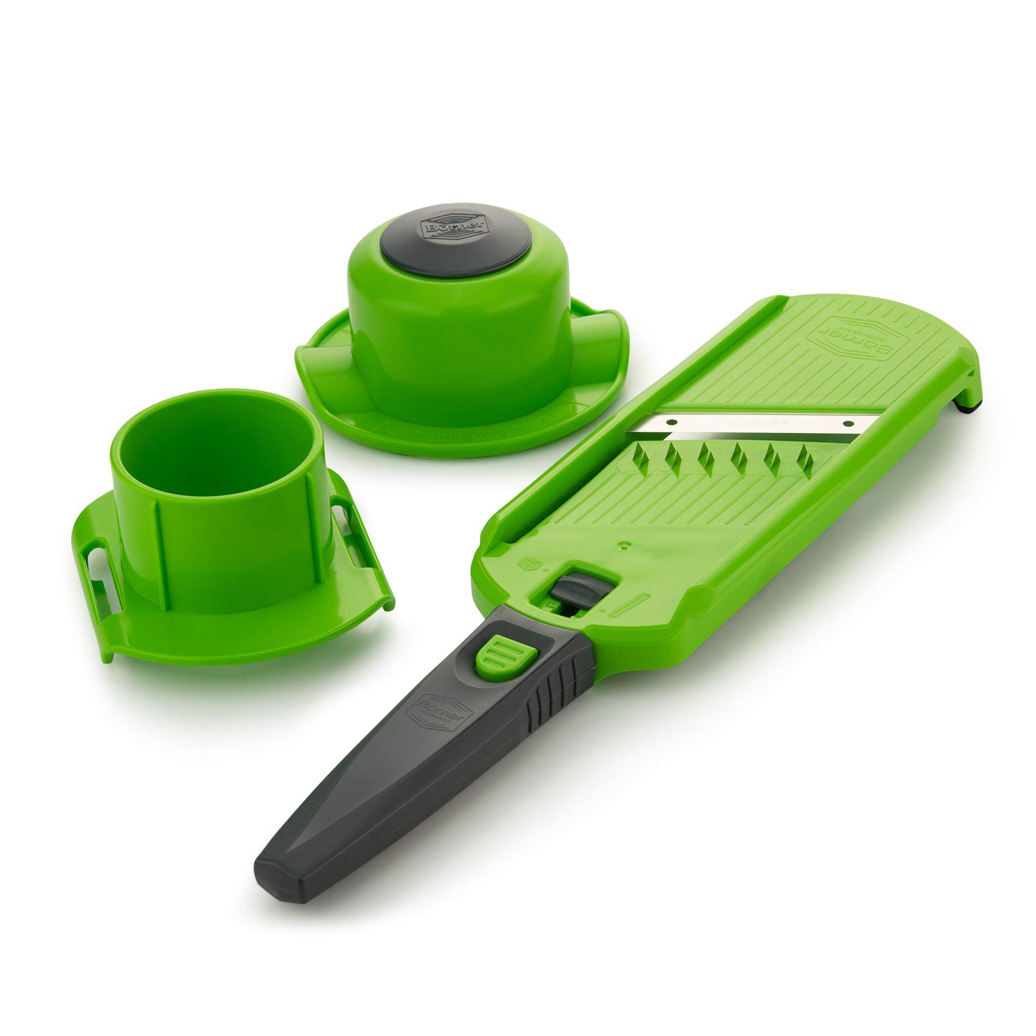 Mandoline Börner Multi Dicer verte pour réussir vos salades et repas sains d'été