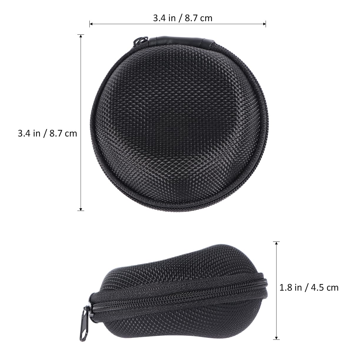 Baluue Travel Watch Case, Single Watch Box Zipper, EVA Watch Storage Box Round Wristwatches, Single Watch Organizer Watch Showcase for Mens