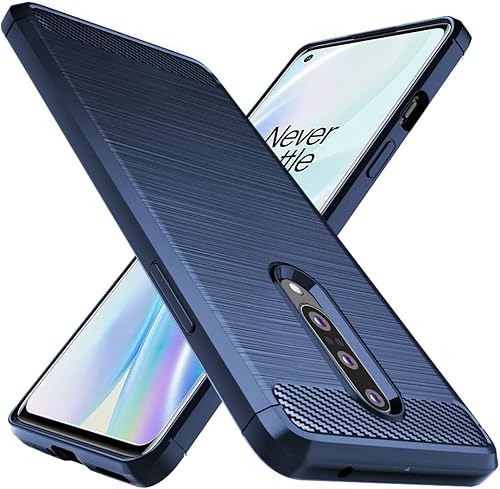Osophter Funda para Oneplus 8 no compatible con Oneplus 8T, 1+8 funda protectora de goma TPU flexible de absorción de golpes para One Plus 8 (azul)