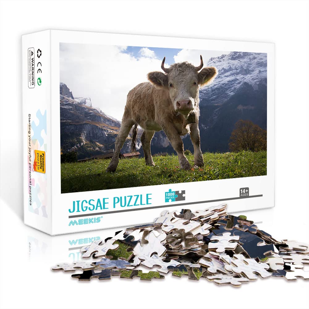 Puzzle dla dorosłych 1000 sztuk krowa puzzle edukacyjne zabawki, dekompresja zabawki rodzinne dla dorosłych puzzle 1000 sztuk