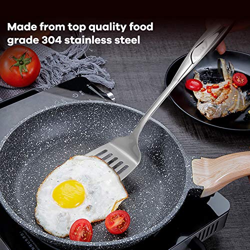 Baerfo High-Grade Stainless Steel Slotted Spatula,Cooking Slotted Turner For Kitchen 1-Pcs (13.5 Inch) #TOP6